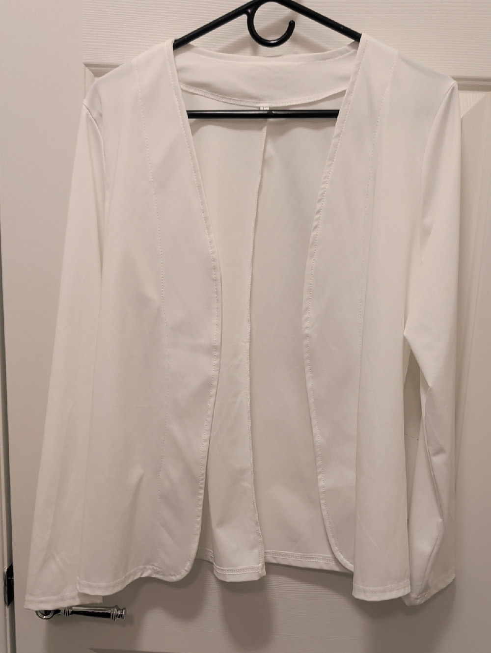 White Open Front Lightweight Cardigan